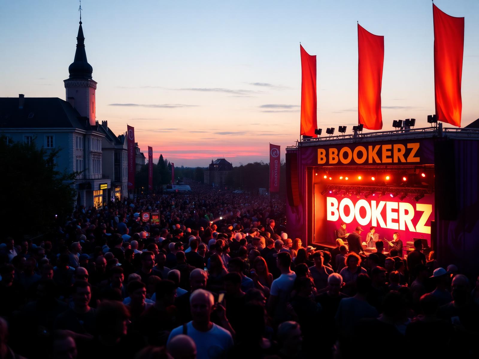 Bookerz stand at a busy European festival